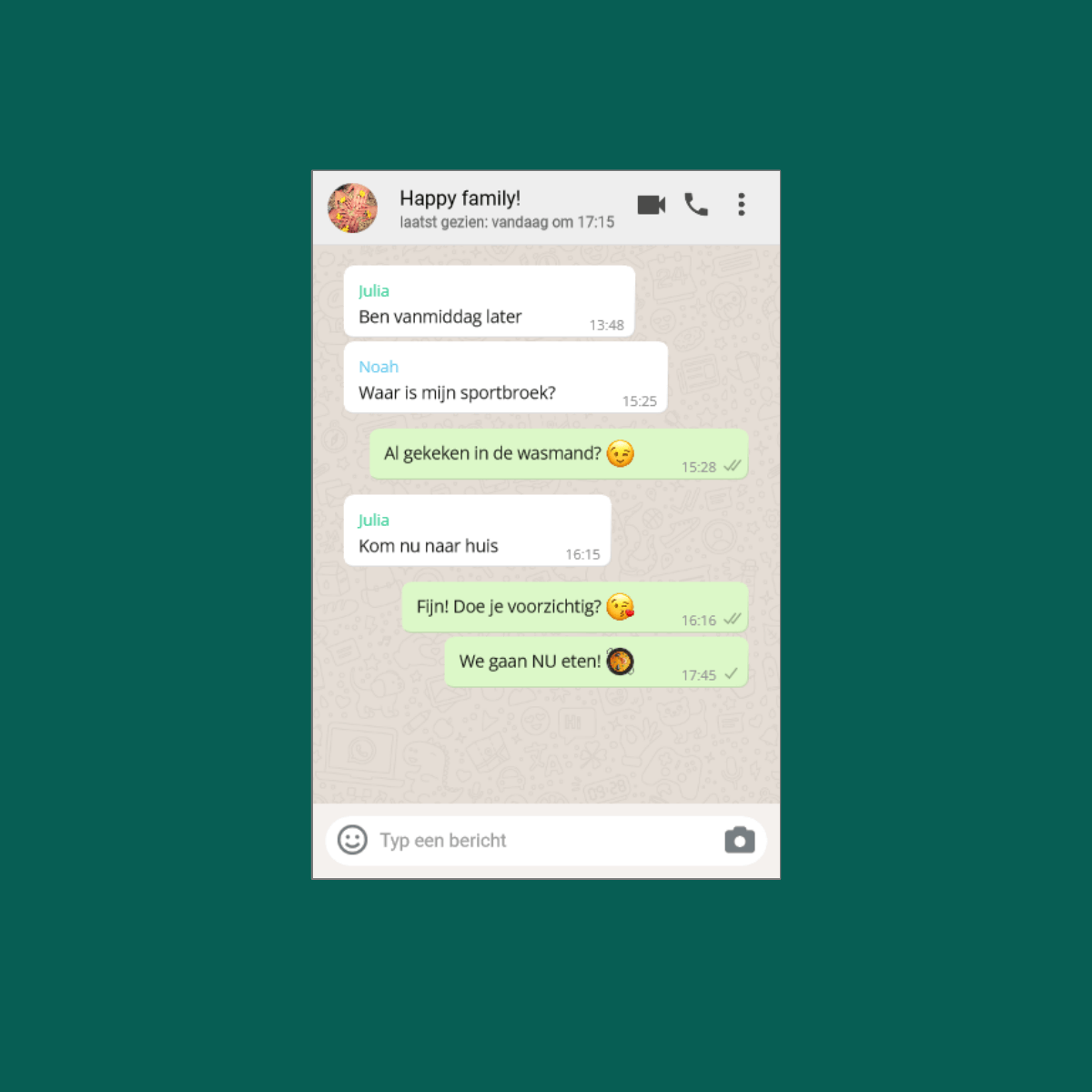 “We gaan NU eten!”